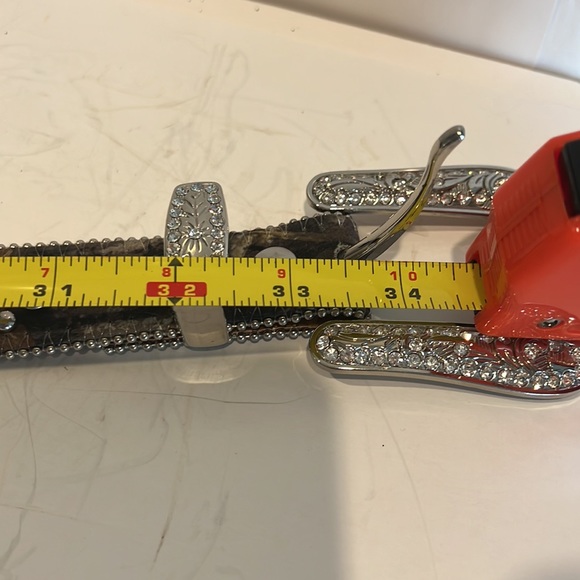 Rhinestone Studded Belt Sz 29.5” - Picture 9 of 9